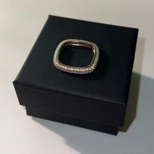 Vintage Sterling silver Square ring (Rose Gold Plated ) Sz 5.5